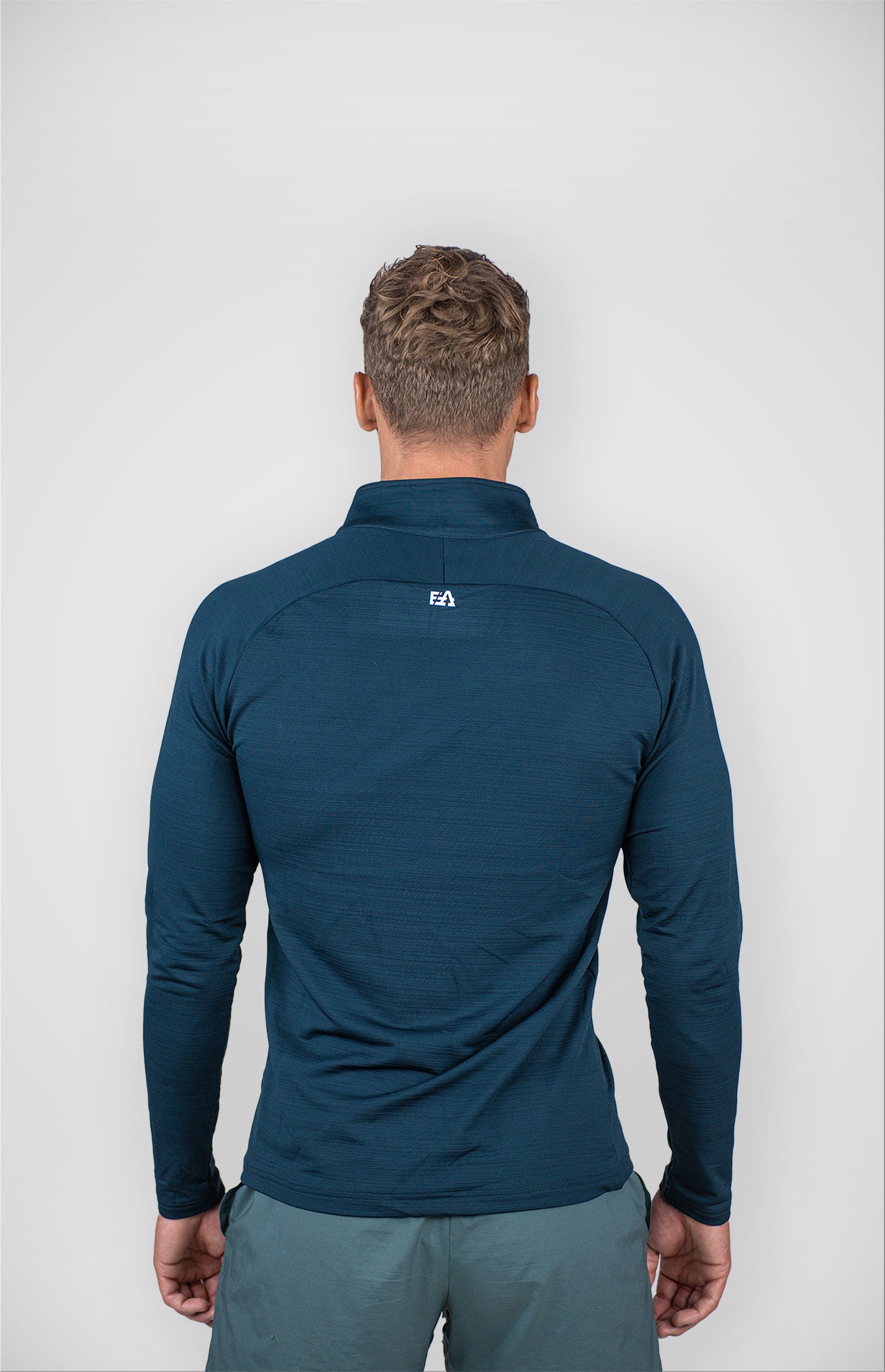 1/4 zip men - blue