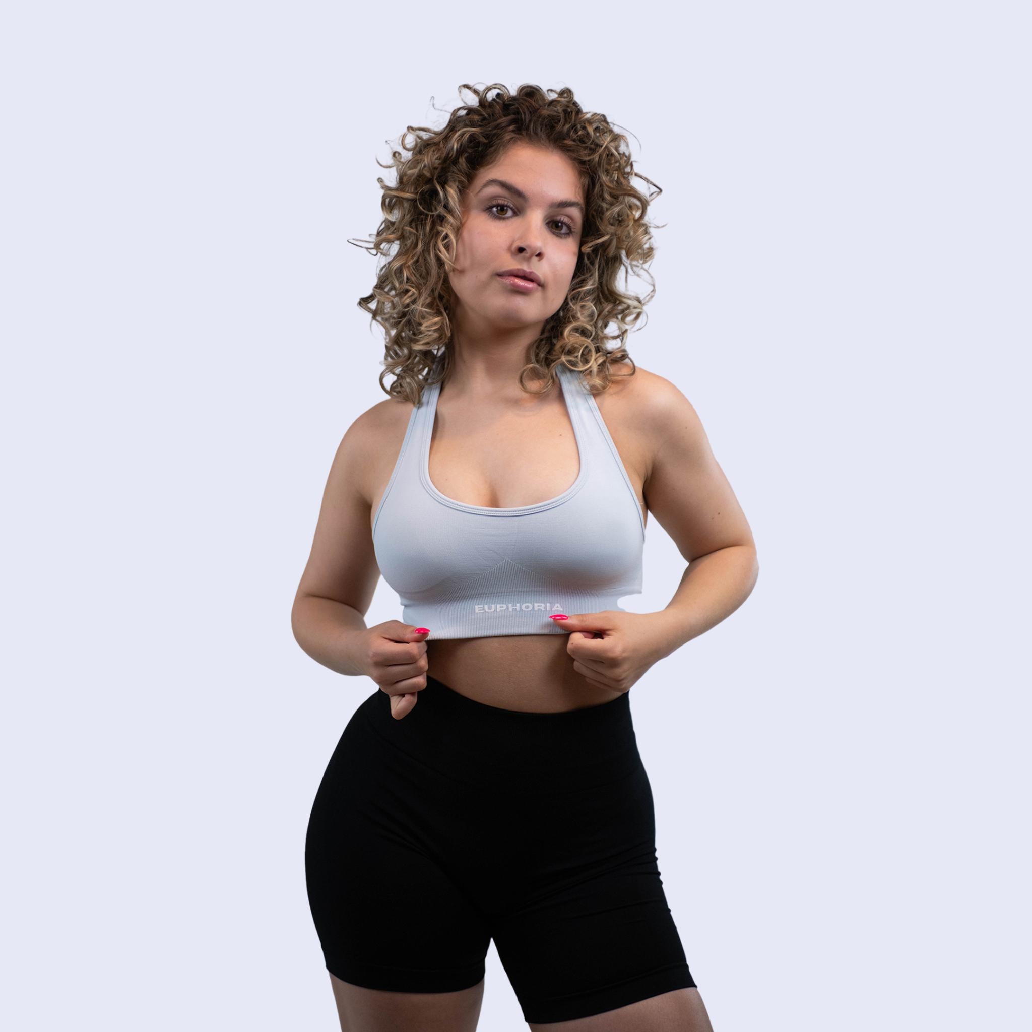 Halter bra light blue