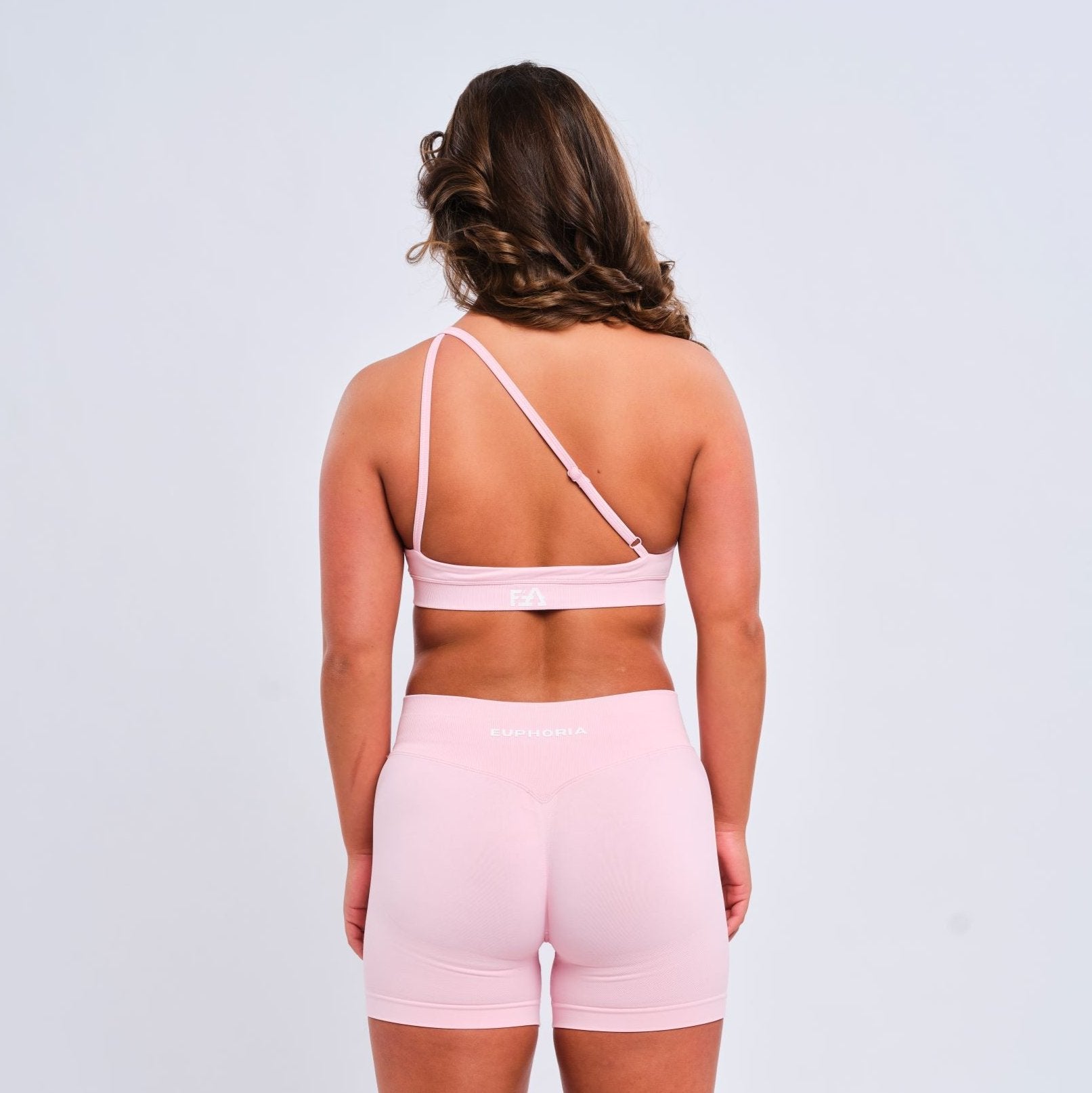 One Shoulder Bra Pastel Pink