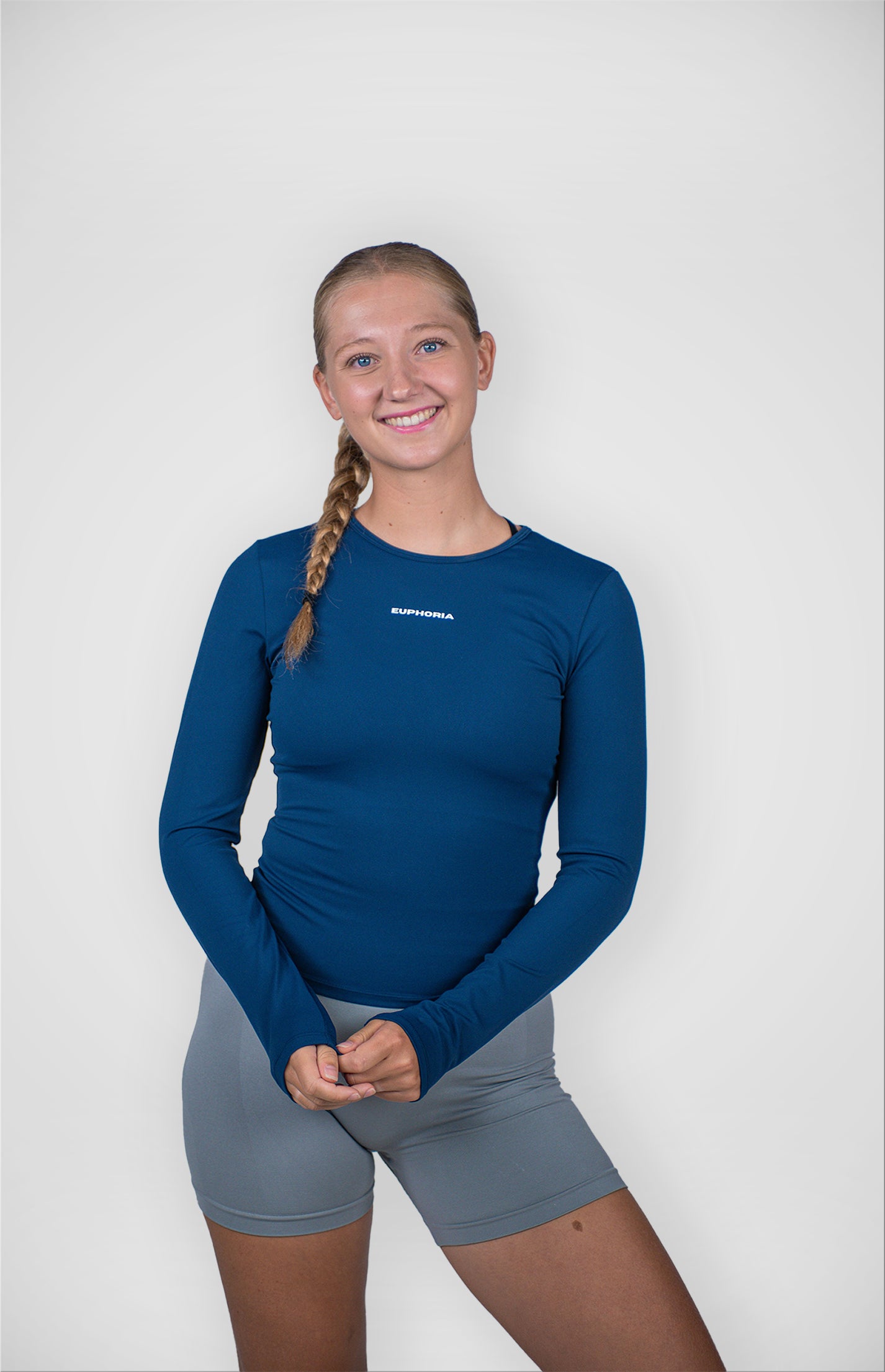 Long sleeve navy blue