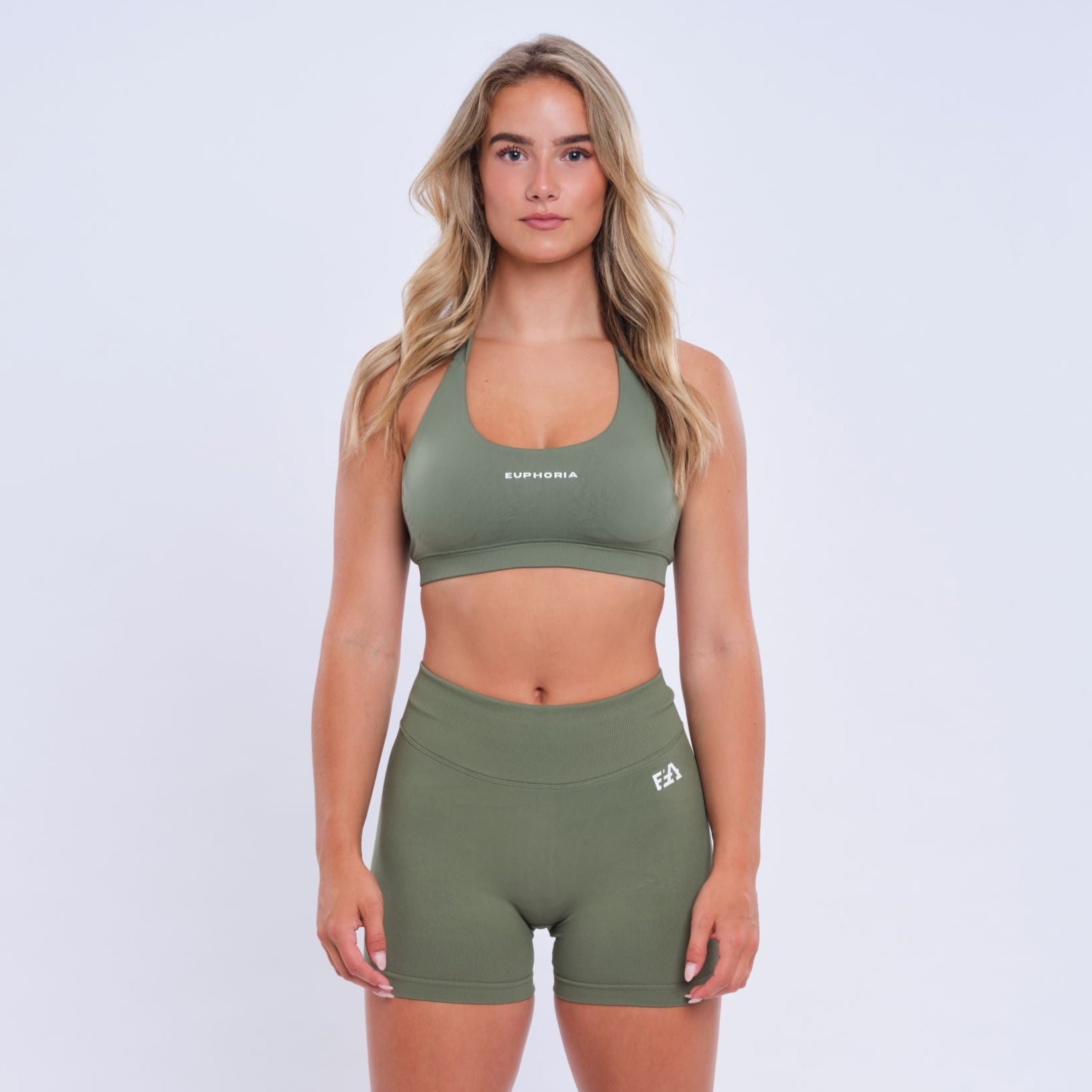 Halter Bra Olive Green