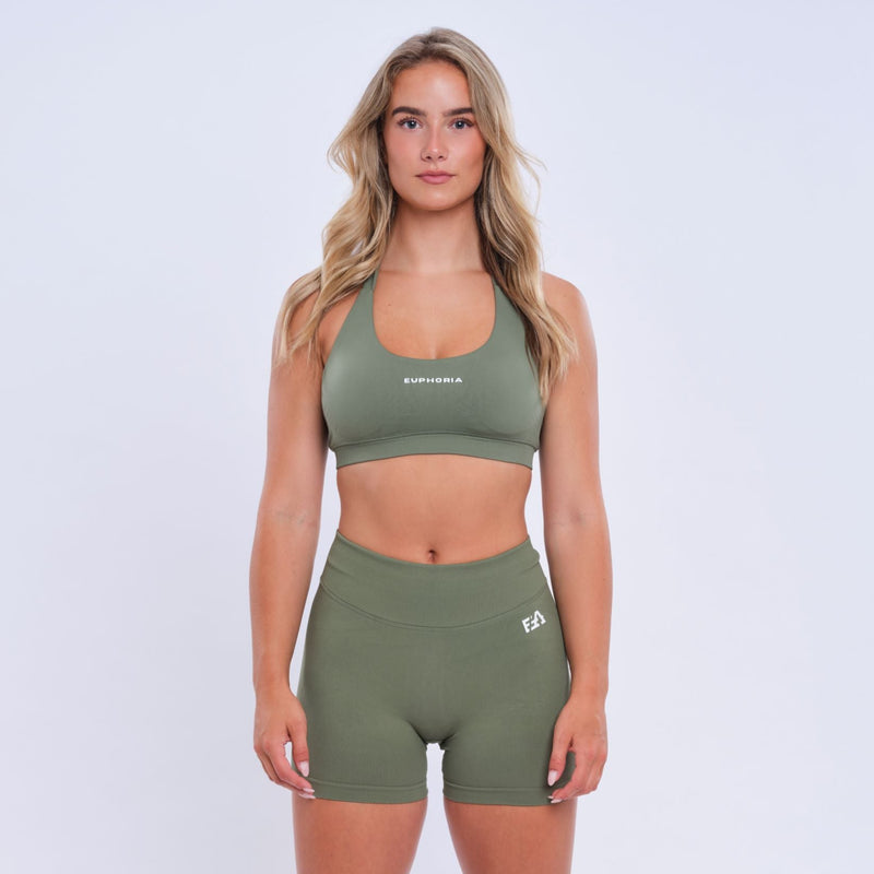 Halter Bra Olive Green