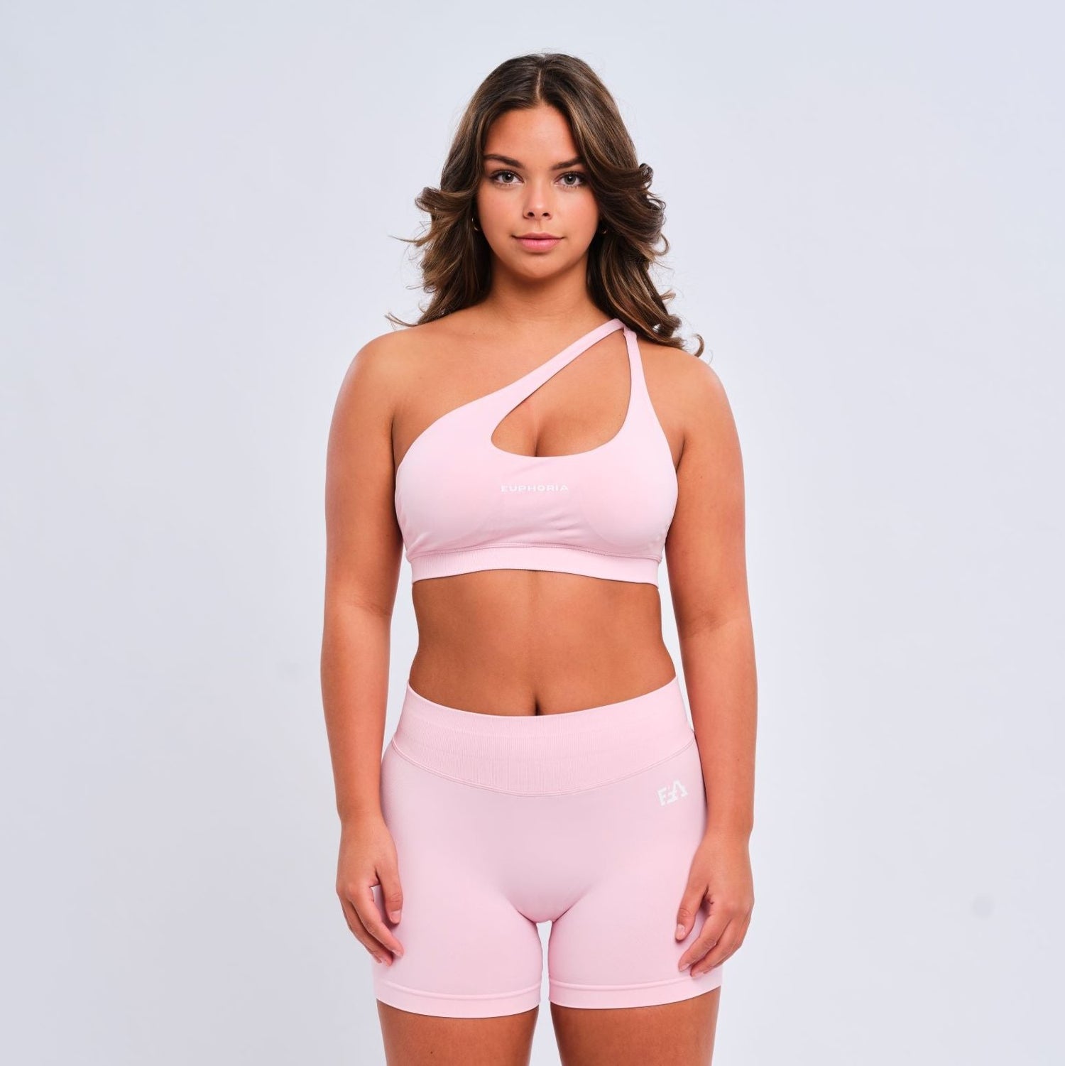 One Shoulder Bra Pastel Pink